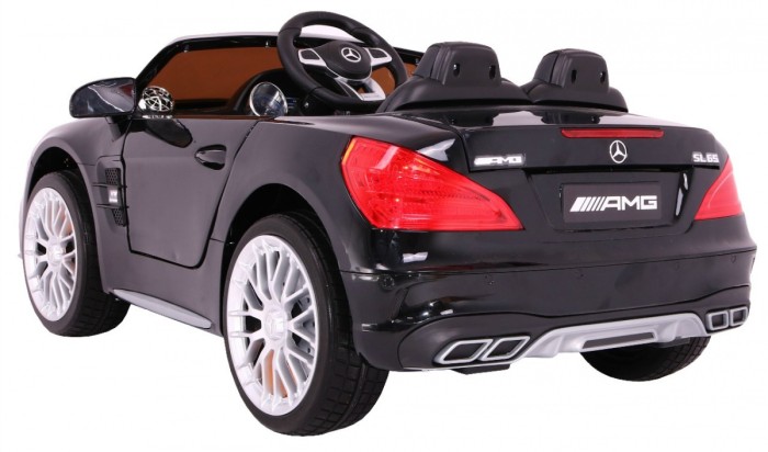 Mercedes AMG SL65 dla dzieci Czarny + Pilot + Bagażnik + Regulacja siedzenia + MP3 LED + Wolny Start-4 7004 
