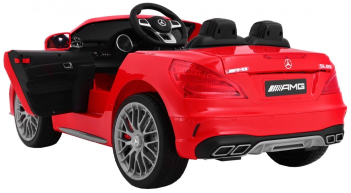 Mercedes AMG SL65 dla dzieci Czerwony + Pilot + Bagażnik + Regulacja siedzenia + MP3 LED + Wolny Start-4 7005 