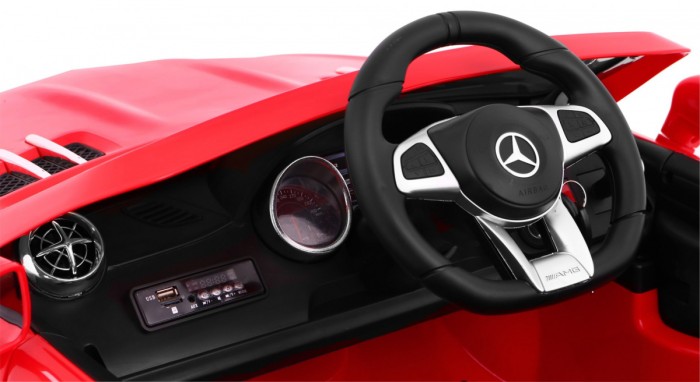 Mercedes AMG SL65 dla dzieci Czerwony + Pilot + Bagażnik + Regulacja siedzenia + MP3 LED + Wolny Start-5 7005 