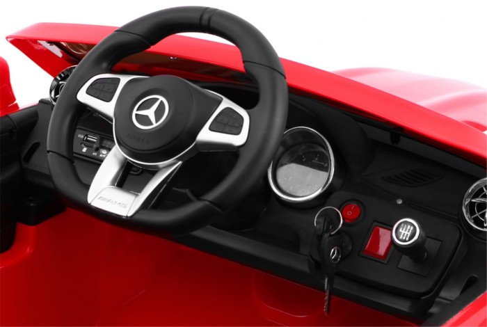 Mercedes AMG SL65 dla dzieci Czerwony + Pilot + Bagażnik + Regulacja siedzenia + MP3 LED + Wolny Start-8 7005 