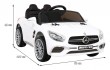 Mercedes Benz AMG SL65 S elektryczny dla dzieci Biały + Pilot-2 7011 