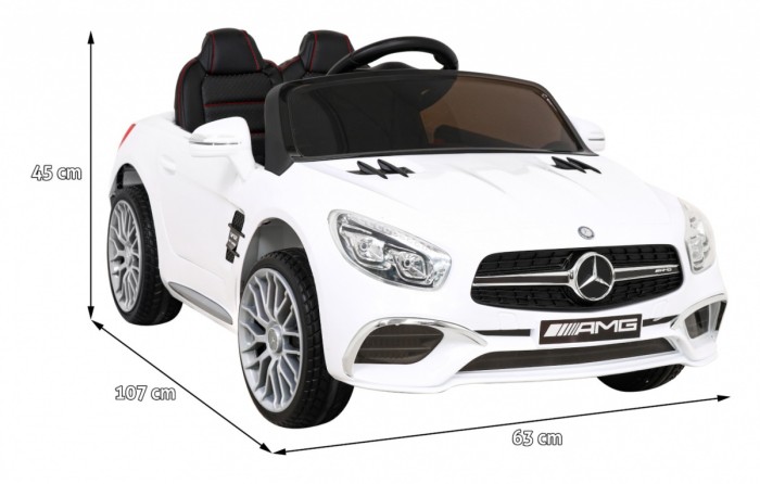 Mercedes Benz AMG SL65 S elektryczny dla dzieci Biały + Pilot-2 7011 