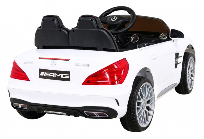 Mercedes Benz AMG SL65 S elektryczny dla dzieci Biały + Pilot-9 7011 