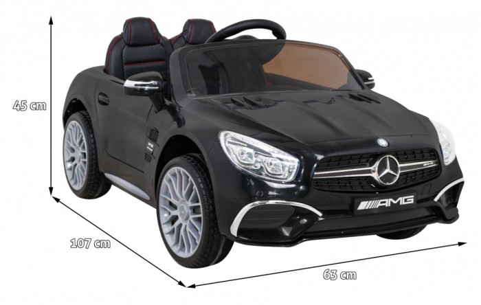 Mercedes Benz AMG SL65 S elektryczny dla dzieci Czarny + Pilot + Audio LED + Ekoskóra + EVA + Wolny Start-2 7012 