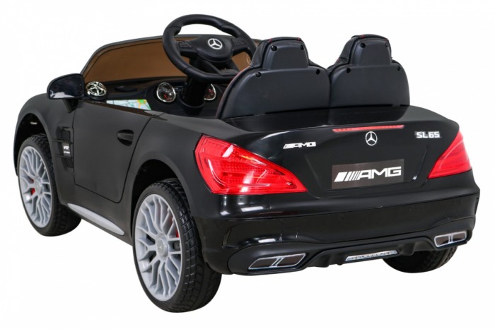 Mercedes Benz AMG SL65 S elektryczny dla dzieci Czarny + Pilot + Audio LED + Ekoskóra + EVA + Wolny Start-5 7012 