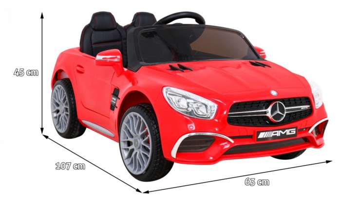 Mercedes Benz AMG SL65 S elektryczny dla dzieci Czerwony + Pilot + Audio LED + Ekoskóra + EVA + Wolny Start-2 7013 