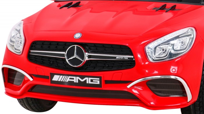 Mercedes Benz AMG SL65 S elektryczny dla dzieci Czerwony + Pilot + Audio LED + Ekoskóra + EVA + Wolny Start-12 7013 