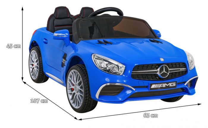Mercedes Benz AMG SL65 S elektryczny dla dzieci Niebieski + Pilot + Audio LED + Ekoskóra + EVA + Wolny Start-2 7014 