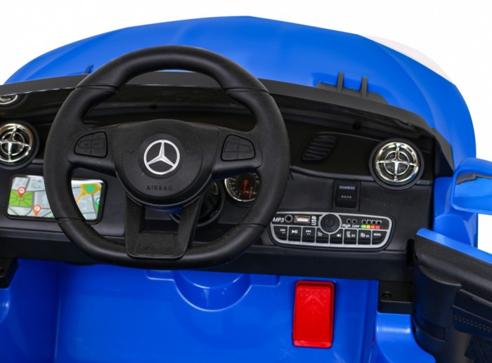 Mercedes Benz AMG SL65 S elektryczny dla dzieci Niebieski + Pilot + Audio LED + Ekoskóra + EVA + Wolny Start-8 7014 