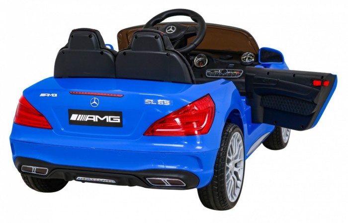 Mercedes Benz AMG SL65 S elektryczny dla dzieci Niebieski + Pilot + Audio LED + Ekoskóra + EVA + Wolny Start-9 7014 
