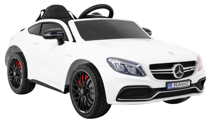 Mercedes Benz C63 AMG dla dzieci Biały + Pilot + 5-pkt pasy + EVA + Bagażnik + MP3 LED-11 7015 