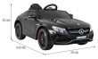Mercedes Benz C63 AMG dla dzieci Czarny + Pilot + 5-pkt pasy + EVA + Bagażnik + MP3 LED-2 7016 