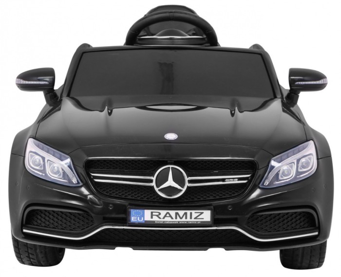 Mercedes Benz C63 AMG dla dzieci Czarny + Pilot + 5-pkt pasy + EVA + Bagażnik + MP3 LED-3 7016 