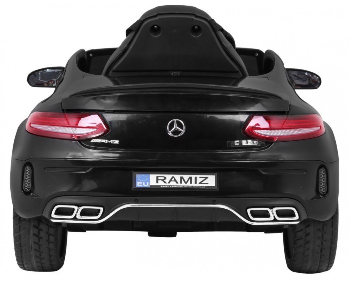 Mercedes Benz C63 AMG dla dzieci Czarny + Pilot + 5-pkt pasy + EVA + Bagażnik + MP3 LED-6 7016 