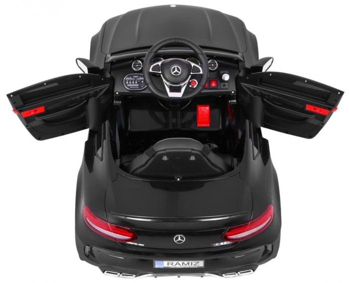 Mercedes Benz C63 AMG dla dzieci Czarny + Pilot + 5-pkt pasy + EVA + Bagażnik + MP3 LED-7 7016 
