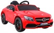 Mercedes Benz C63 AMG dla dzieci Czerwony + Pilot + 5-pkt pasy + EVA + Bagażnik + MP3 LED-11 7017 