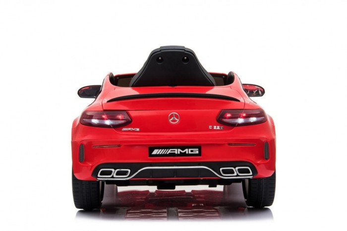Mercedes Benz C63 AMG dla dzieci Czerwony + Pilot + 5-pkt pasy + EVA + Bagażnik + MP3 LED-15 7017 