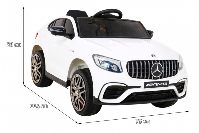 Mercedes Benz GLC63S dla dzieci, Biały SUV + Pilot + Napęd 4x4-2 7021 