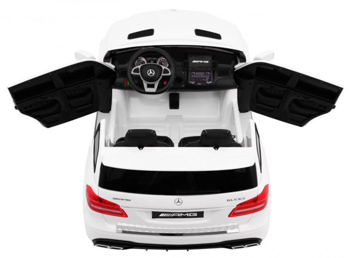 Auto na akumulator Mercedes AMG GLS63 dla dzieci Biały + Lakierowany + 4x4 + Nawiew powietrza-3 7025 
