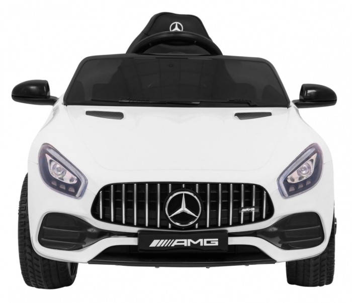 Mercedes Benz GT na akumulator dla dzieci Biały + Pilot + Wolny Start + MP3 LED-3 7028 