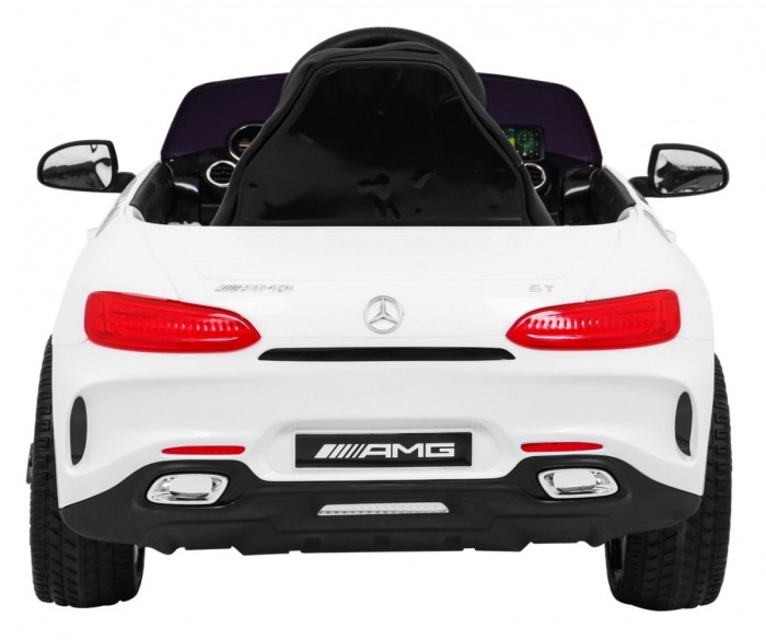 Mercedes Benz GT na akumulator dla dzieci Biały + Pilot + Wolny Start + MP3 LED-6 7028 