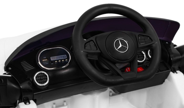 Mercedes Benz GT na akumulator dla dzieci Biały + Pilot + Wolny Start + MP3 LED-7 7028 