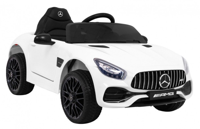 Mercedes Benz GT na akumulator dla dzieci Biały + Pilot + Wolny Start + MP3 LED-10 7028 