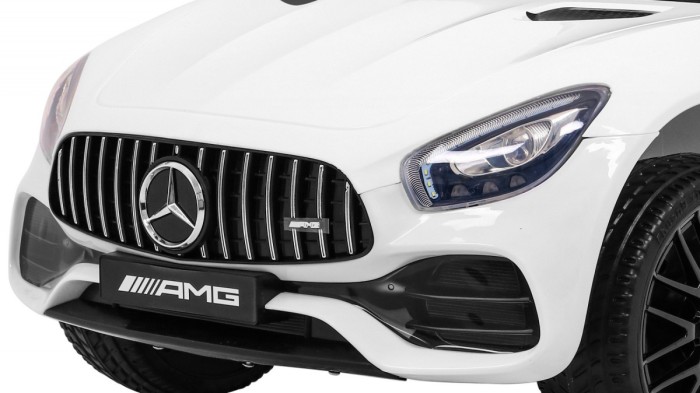 Mercedes Benz GT na akumulator dla dzieci Biały + Pilot + Wolny Start + MP3 LED-11 7028 