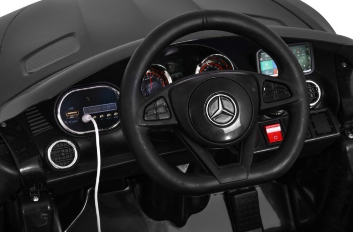 Mercedes Benz GT na akumulator dla dzieci Czarny + Pilot + Wolny Start + MP3 LED-7 7029 