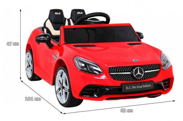 Mercedes Benz SLC300 Auto na akumulator dla dzieci Czerwony + Dźwięki MP3 Światła + Pilot + Wolny Start-2 7036 