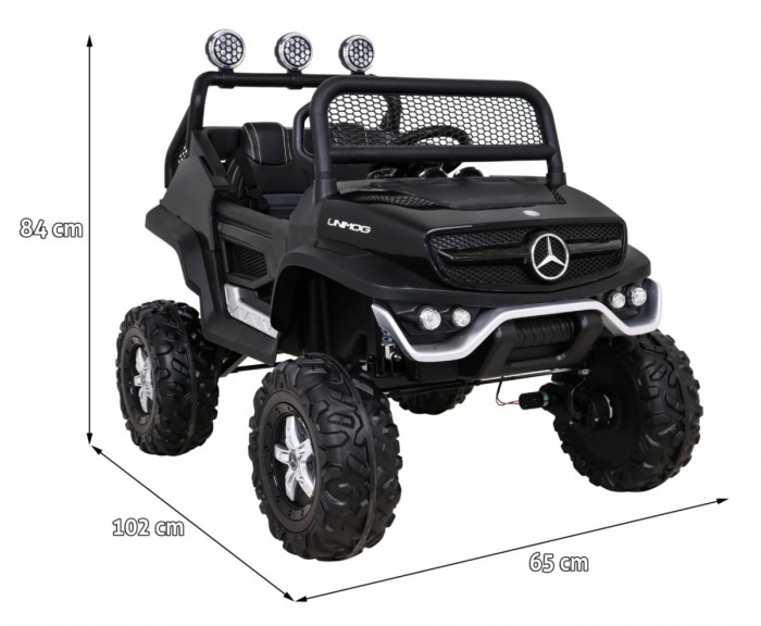 Mercedes Benz Unimog dla dzieci Czarny + Terenowy 4x4-2 7040 