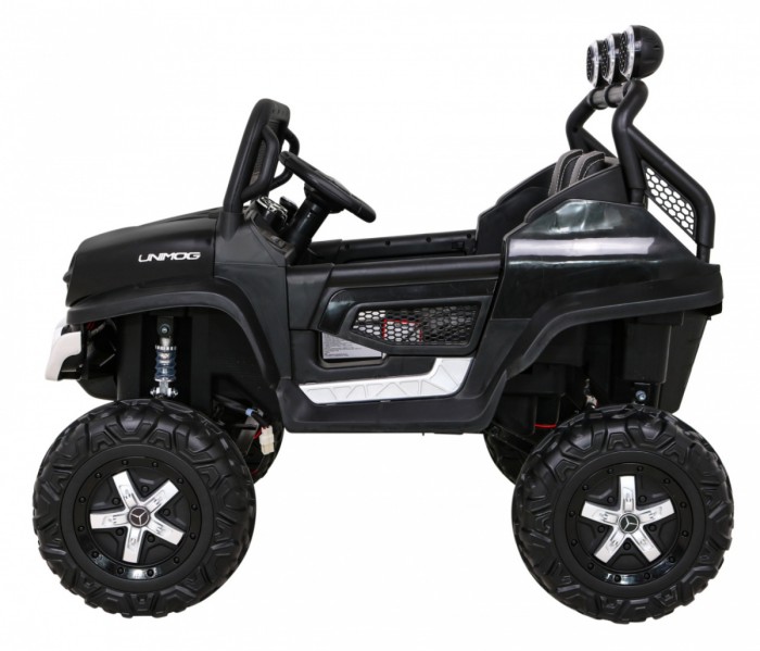 Mercedes Benz Unimog dla dzieci Czarny + Terenowy 4x4-4 7040 