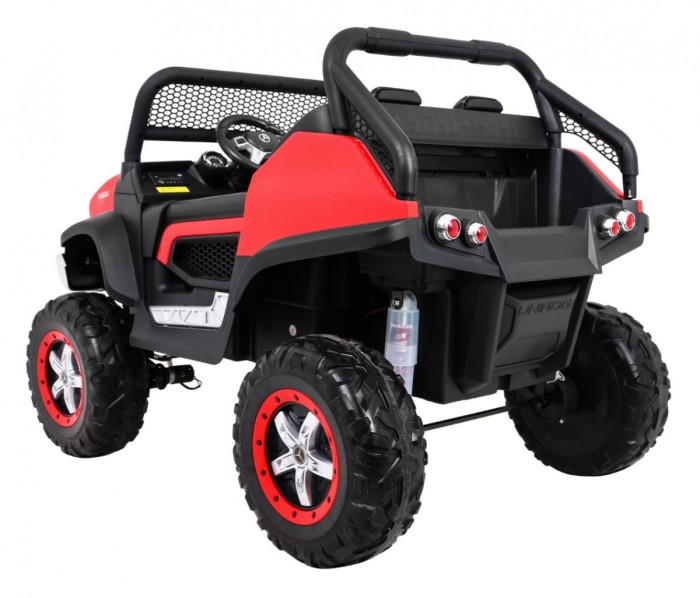 Mercedes Benz Unimog dla dzieci Czerwony + Napęd 4x4 + Pilot + Bagażnik + Wolny Start + MP3 LED-6 7041 