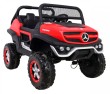 Mercedes Benz Unimog dla dzieci Czerwony + Napęd 4x4 + Pilot + Bagażnik + Wolny Start + MP3 LED-12 7041 
