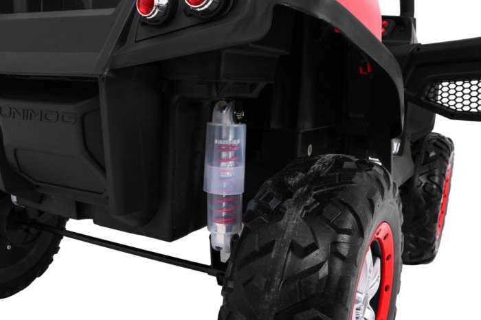 Mercedes Benz Unimog dla dzieci Czerwony + Napęd 4x4 + Pilot + Bagażnik + Wolny Start + MP3 LED-15 7041 