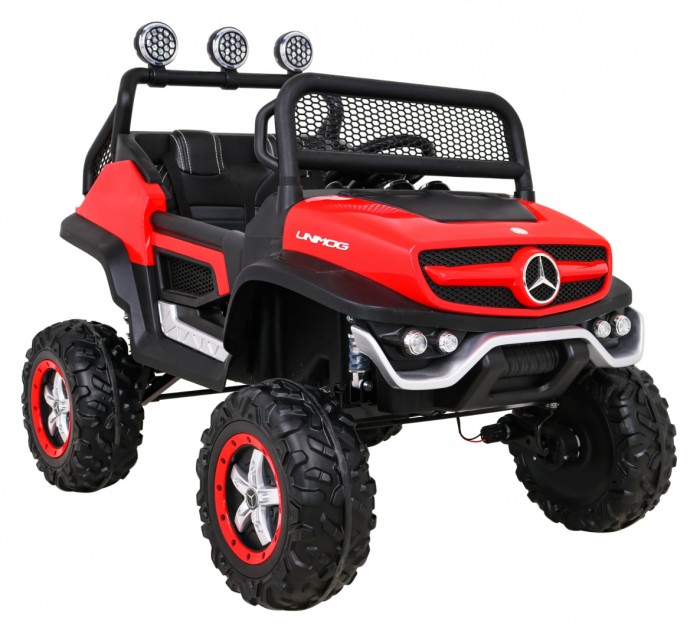 Mercedes Benz Unimog dla dzieci Terenowy Czerwony + Napęd 4x4 + Pilot-10 7042 
