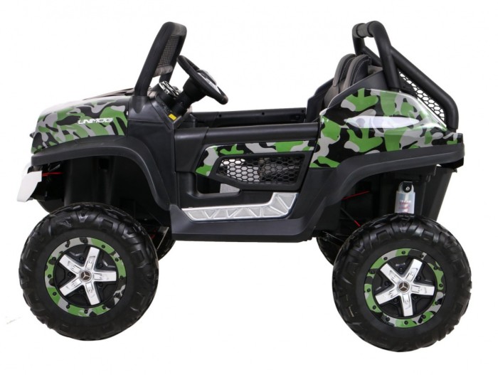 Mercedes Benz Unimog dla dzieci Lakier Moro + Napęd 4x4 + Pilot + Bagażnik + Wolny Start + Radio MP3 + LED-5 7044 