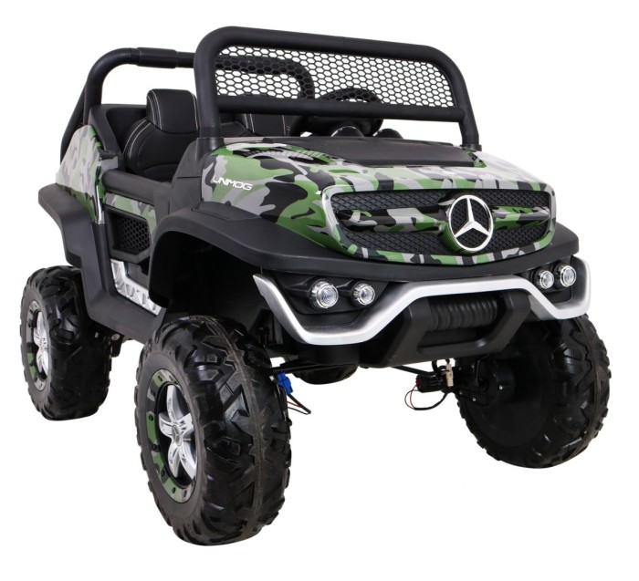 Mercedes Benz Unimog dla dzieci Lakier Moro + Napęd 4x4 + Pilot + Bagażnik + Wolny Start + Radio MP3 + LED-12 7044 