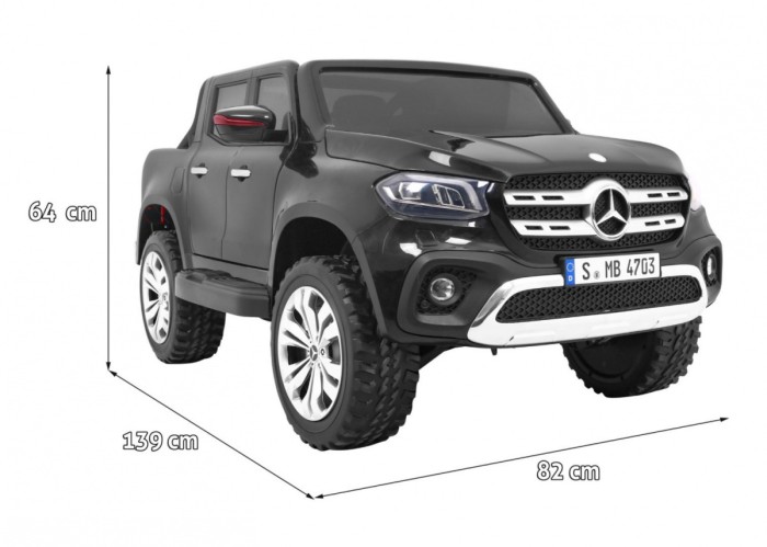 Mercedes Benz X-Class dla dzieci Czarny Pickup + Pilot + Napęd 4x4-2 7048 