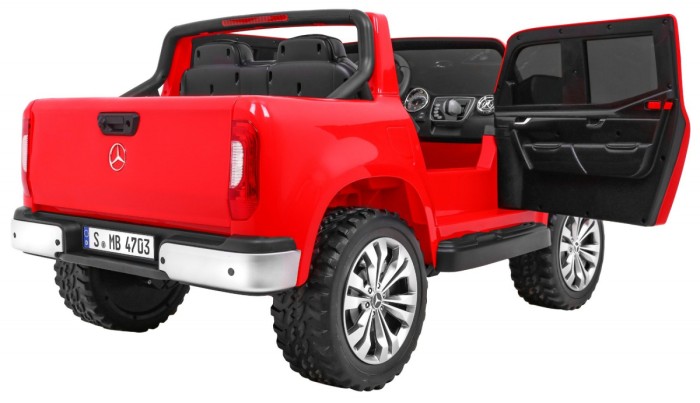 Mercedes Benz X-Class dla dzieci Czerwony + Pilot + Napęd 4x4 + MP4 + Bagażnik + LED + EVA-6 7049 