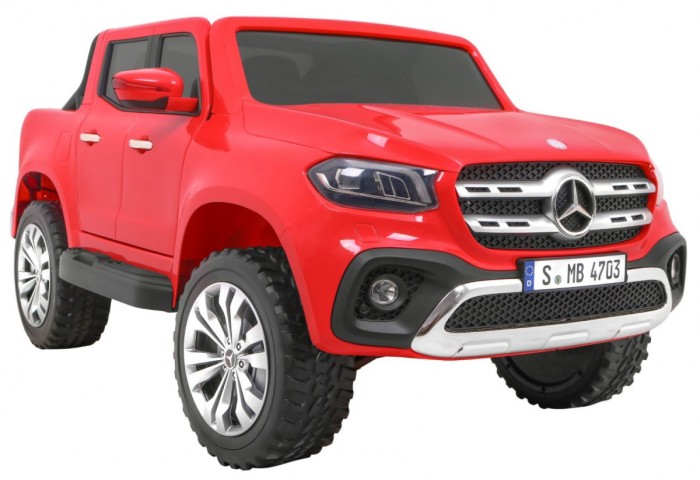 Mercedes Benz X-Class dla dzieci Czerwony + Pilot + Napęd 4x4 + MP4 + Bagażnik + LED + EVA-10 7049 