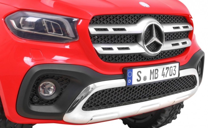 Mercedes Benz X-Class dla dzieci Czerwony + Pilot + Napęd 4x4 + MP4 + Bagażnik + LED + EVA-11 7049 