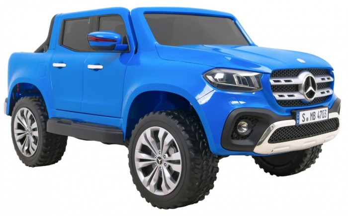 Mercedes Benz X-Class dla dzieci Niebieski + Pilot + Napęd 4x4 + MP4 + Bagażnik + LED + EVA-7 7052 