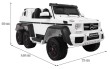 Auto Mercedes G63 6x6 MP4 dla dzieci Biały + 2 Pedały gazu + Regulacja siedzenia + MP4 + LED + Bagażnik + Kufer dla rodzica-2 7054 