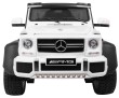 Auto Mercedes G63 6x6 MP4 dla dzieci Biały + 2 Pedały gazu + Regulacja siedzenia + MP4 + LED + Bagażnik + Kufer dla rodzica-3 7054 