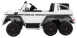 Auto Mercedes G63 6x6 MP4 dla dzieci Biały + 2 Pedały gazu + Regulacja siedzenia + MP4 + LED + Bagażnik + Kufer dla rodzica-4 7054 