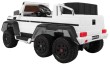 Auto Mercedes G63 6x6 MP4 dla dzieci Biały + 2 Pedały gazu + Regulacja siedzenia + MP4 + LED + Bagażnik + Kufer dla rodzica-5 7054 