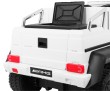 Auto Mercedes G63 6x6 MP4 dla dzieci Biały + 2 Pedały gazu + Regulacja siedzenia + MP4 + LED + Bagażnik + Kufer dla rodzica-9 7054 