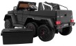 Auto Mercedes G63 6x6 MP4 dla dzieci Czarny + 2 Pedały gazu + Regulacja siedzenia + MP4 + LED + Bagażnik + Kufer dla rodzica-5 7056 