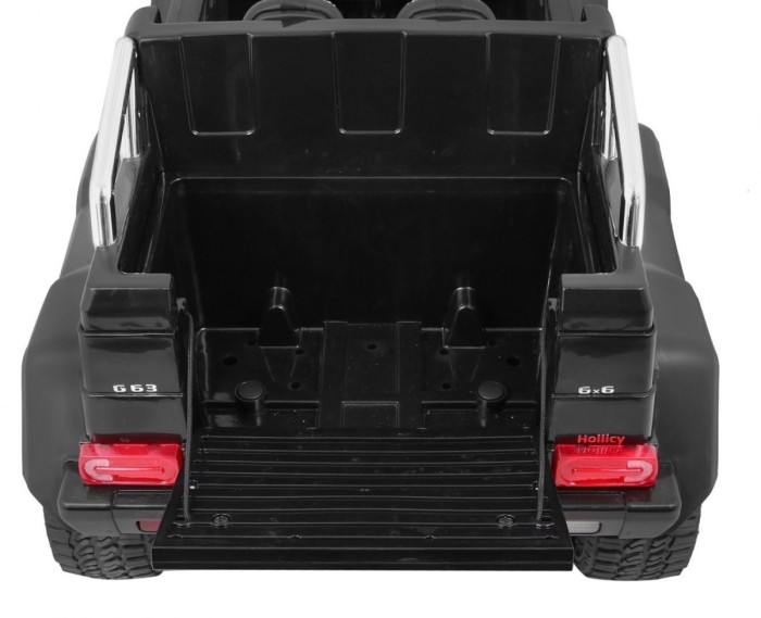 Auto Mercedes G63 6x6 MP4 dla dzieci Czarny + 2 Pedały gazu + Regulacja siedzenia + MP4 + LED + Bagażnik + Kufer dla rodzica-6 7056 